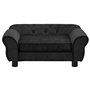 VidaXL Canapé pour chien Noir 72x45x30 cm Peluche