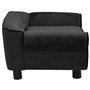 VidaXL Canapé pour chien Noir 72x45x30 cm Peluche
