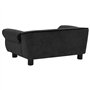 VidaXL Canapé pour chien Noir 72x45x30 cm Peluche