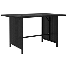 vidaXL Table à Dîner de Jardin Table de Salle à Manger de Patio Table d'Extérieur Meuble de Terrasse Noir 110x70x65 cm Résine Tr