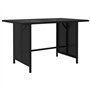 vidaXL Table à Dîner de Jardin Table de Salle à Manger de Patio Table d'Extérieur Meuble de Terrasse Noir 110x70x65 cm Résine Tr