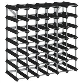 vidaXL Casier à Bouteilles pour 42 Bouteilles Range Bouteilles Stockage de Vins Porte-Bouteille Meuble à Vin Intérieur Noir Bois