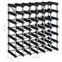 vidaXL Casier à Bouteilles pour 42 Bouteilles Range Bouteilles Stockage de Vins Porte-Bouteille Meuble à Vin Intérieur Noir Bois