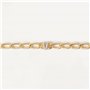 PDPaola Letter Bracelet maille gourmette lettre or 19 V, Onesize, Argent sterling, Oxyde de zirconium