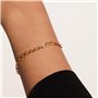 PDPaola Letter Bracelet maille gourmette lettre or 19 V, Onesize, Argent sterling, Oxyde de zirconium