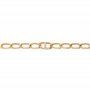 PDPaola Letter Bracelet maille gourmette lettre dorée (19, L), Onesize, Argent sterling, Oxyde de zirconium