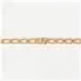 PDPaola Letter Bracelet maille gourmette lettre dorée (19, L), Onesize, Argent sterling, Oxyde de zirconium