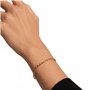 PDPaola Lettre A Bracelet maille gourmette lettre or (19, R), Onesize, Argent sterling, Oxyde de zirconium