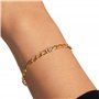 PDPaola Lettre A Bracelet maille gourmette lettre or (19, R), Onesize, Argent sterling, Oxyde de zirconium