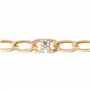PDPaola Lettre A Bracelet maille gourmette lettre or (19, R), Onesize, Argent sterling, Oxyde de zirconium