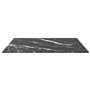 vidaXL Dessus de table en verre trempé noir avec motif marbré - Pièce en verre carré durable pour tables de salle à manger et ta