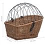 Panier arrière de vélo avec couvercle 55x31x36 cm Saule naturel