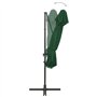 Parasol de jardin en porte à faux à double toit vert 250x250 cm