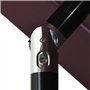 Parasol de jardin à 3 niveaux mât en aluminium rouge bordeaux