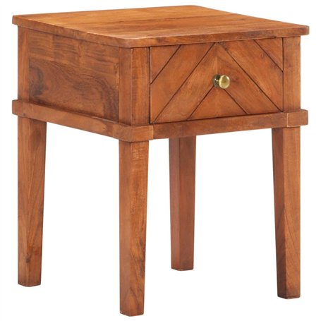 vidaXL Comodino 40x40x50 cm in Legno Massello di Acacia