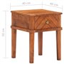 vidaXL Comodino 40x40x50 cm in Legno Massello di Acacia