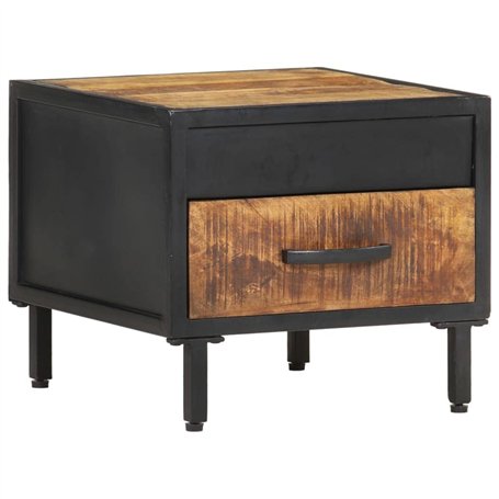 vidaXL Comodino 40x40x35 cm in Legno di Mango Grezzo