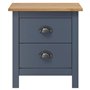 vidaXL Comodino Hill Grigio 46x35x49,5 cm Legno Massello di Pino