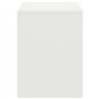 Comodino Bianco 35x30x40 cm in Legno Massello di Pino