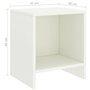 Comodini 2 pz Bianco 35x30x40 cm in Pino Massello
