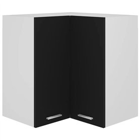 vidaXL Pensile Angolare Nero 57x57x60 cm in Truciolato