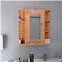 Armadietto a Specchio Rovere 66x17x63 cm in MDF