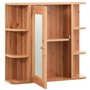 Armadietto a Specchio Rovere 66x17x63 cm in MDF