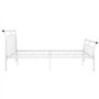 Cadre de lit sans matelas blanc métal 180x200 cm