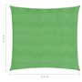 Voile d ombrage 160 g m² Vert clair 3,6x3,6 m PEHD