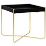 vidaXL Tavolino Laterale Nero e Oro 38x38x38,5 cm in MDF
