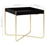 vidaXL Tavolino Laterale Nero e Oro 38x38x38,5 cm in MDF