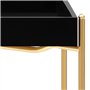 vidaXL Tavolino Laterale Nero e Oro 38x38x38,5 cm in MDF