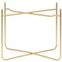 vidaXL Tavolino Laterale Nero e Oro 38x38x38,5 cm in MDF