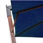 Parasol de jardin suspendu avec mât bleu azuré bois de sapin