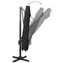 Parasol flottant vidaxl avec toit double 300x300 cm noir