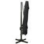 Parasol flottant vidaxl avec toit double 300x300 cm noir