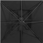 Parasol flottant vidaxl avec toit double 300x300 cm noir
