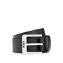 BOSS Hommes Jemio Sz40 Ceinture en cuir de buffle avec boucle logo et garniture argentée