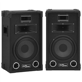 Haut-parleurs scène Hifi passifs professionnels 2 pcs 800W Noir