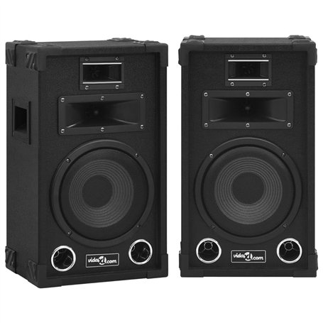 Haut-parleurs scène Hifi passifs professionnels 2 pcs 800W Noir