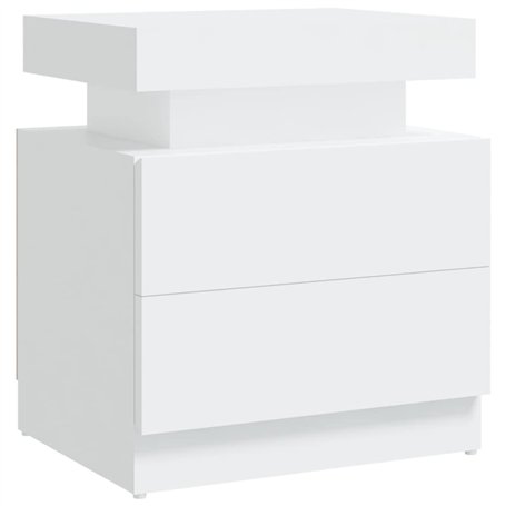 vidaXL Comodino Bianco 45x35x52 cm in Truciolato