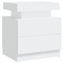 vidaXL Comodino Bianco 45x35x52 cm in Truciolato