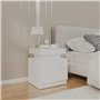 vidaXL Comodino Bianco 45x35x52 cm in Truciolato
