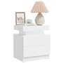 vidaXL Comodino Bianco 45x35x52 cm in Truciolato