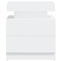 vidaXL Comodino Bianco 45x35x52 cm in Truciolato