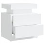 vidaXL Comodino Bianco 45x35x52 cm in Truciolato