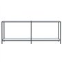 Tavolo Consolle Bianco 200x35x75,5 cm in Vetro Temperato
