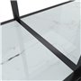 Tavolo Consolle Bianco 200x35x75,5 cm in Vetro Temperato