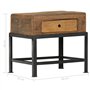 vidaXL Comodino 40x35x40 cm in Legno Massello di Recupero