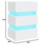 vidaXL Comodino con Luci LED Bianco 45x35x67 cm in Legno Multistrato